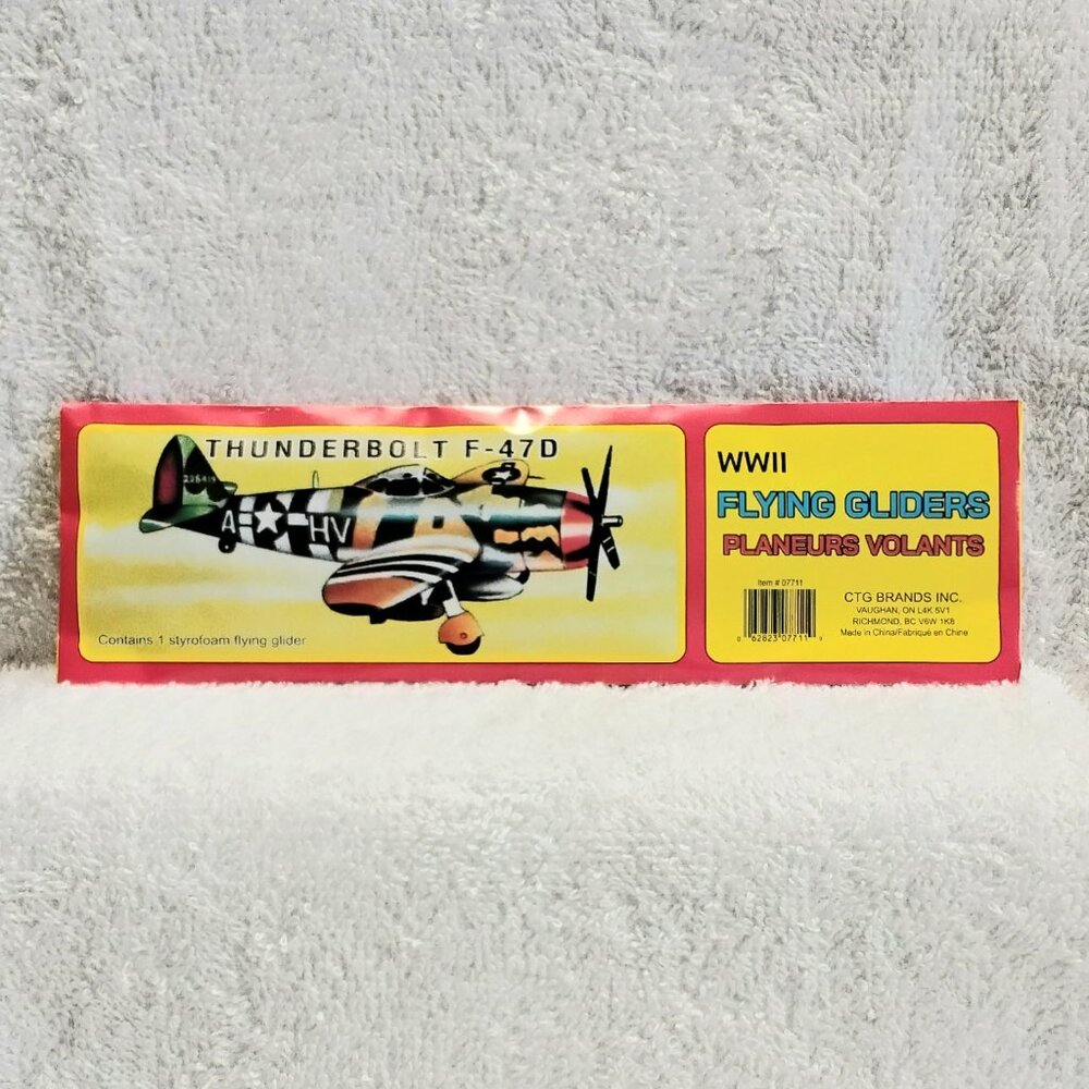 Sealed 5/$20 WWII Flying Thunderbolt F-47 D Glider by CTG Brands Inc.!!